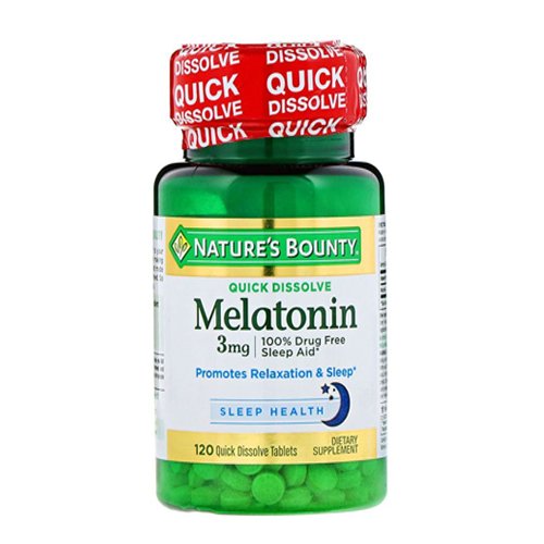 Nature's Bounty Melatonin 3 mg Quick Dissolve, 120 Ct - My Vitamin Store