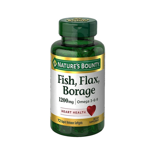 Nature's Bounty Omega 3-6-9 Fish Flax Borage 1200mg, 72 Ct - My Vitamin Store