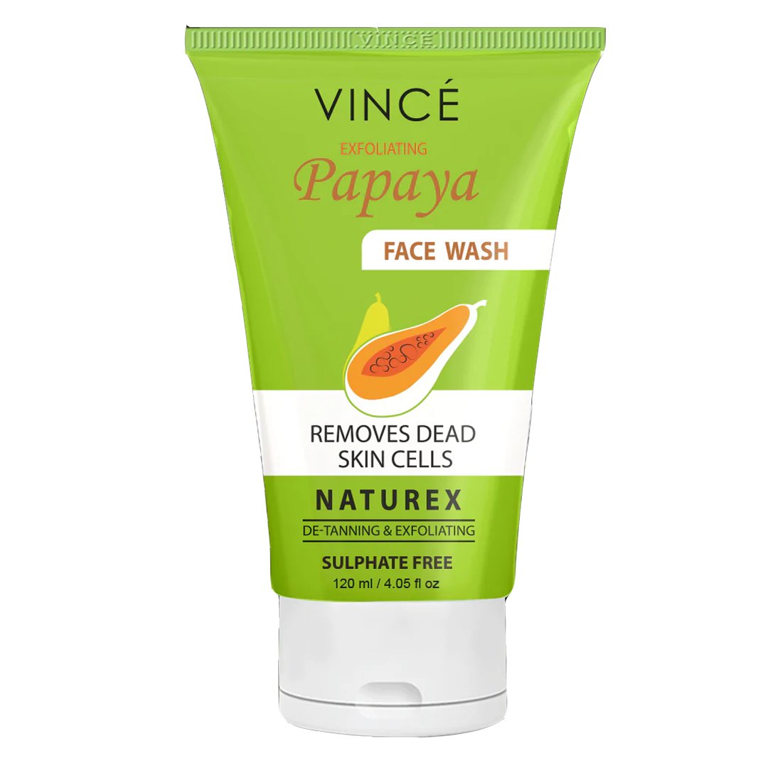 Naturex Exfoliating Papaya Face Wash - Vince - My Vitamin Store