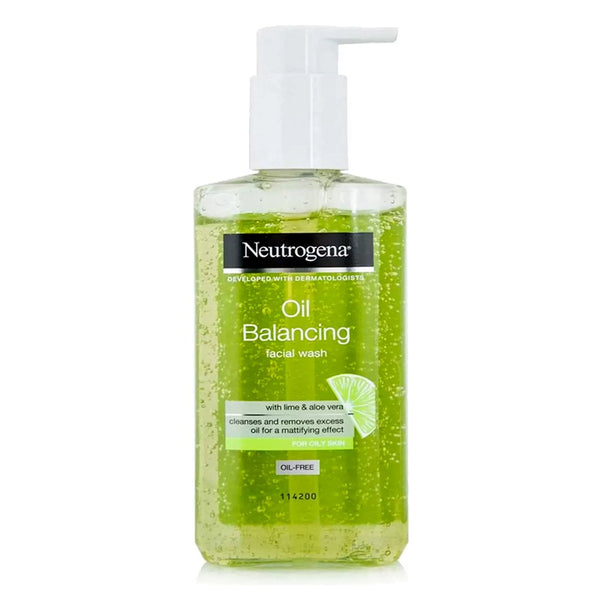 Neutrogena Oil Balancing Facial Wash With Lime & Aloe Vera, 200ml - My Vitamin Store