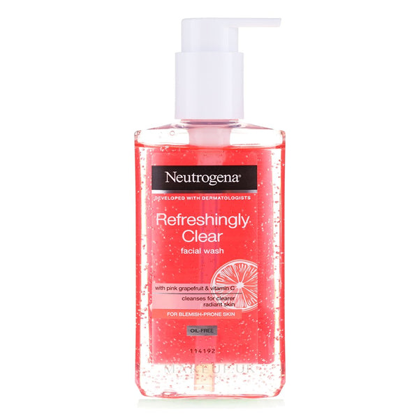 Neutrogena Refreshingly Clear Facial Wash With Pink Grapefruit & Vitamin C, 200ml - My Vitamin Store