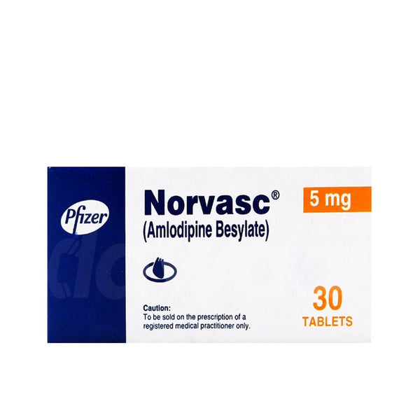 Norvasc Tablets 5mg, 30 Ct - Pfizer - My Vitamin Store