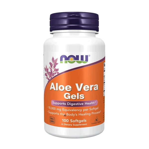 NOW Aloe Vera Gels 10000 mg, 100 Ct - My Vitamin Store