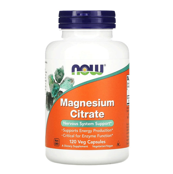 NOW Magnesium Citrate, 120 Ct - My Vitamin Store