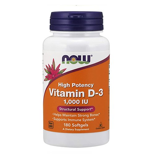 NOW Vitamin D3 1000 IU, 180 Ct - My Vitamin Store