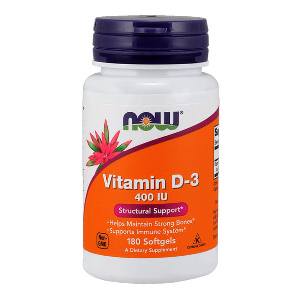 NOW Vitamin D3 400 IU, 180 Ct - My Vitamin Store