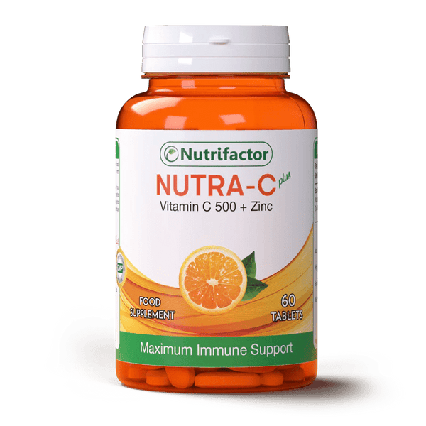 Nutrifactor Nutra-C 500mg Plus Zinc, 60 Ct - My Vitamin Store