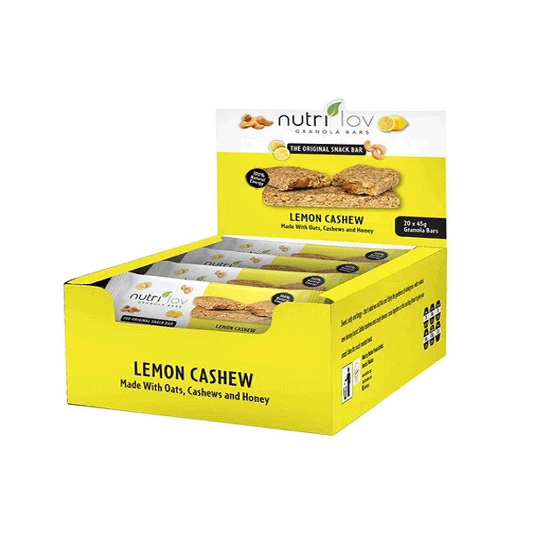 Nutrilov Lemon Cashew Granola Bar, 20 Ct - My Vitamin Store