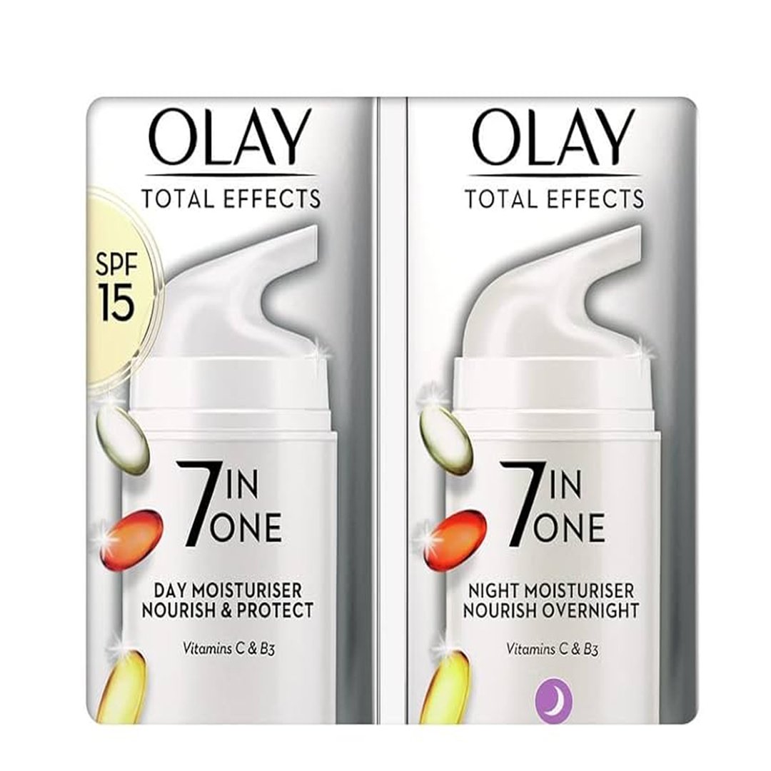 Olay Total Effect 7 in One Day & Night Moisturizer SPF15 Pack, 50ml - My Vitamin Store