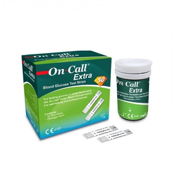 On Call Extra Blood Glucose Test Strips, 50 Ct - My Vitamin Store