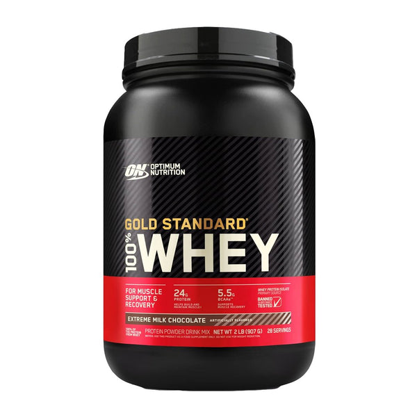 Optimum Nutrition Gold Standard 100% Whey Protein, Extreme Milk Chocolate (2 lbs) - My Vitamin Store