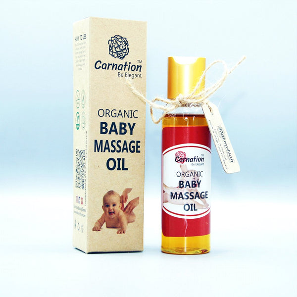 Organic Baby Massage Oil, 100ml - Carnation - My Vitamin Store