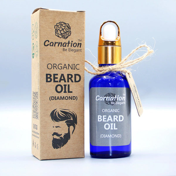 Organic Beard Oil (Diamond), 50ml - Carnation - My Vitamin Store