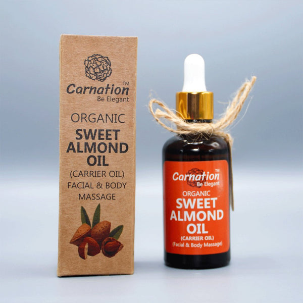 Organic Sweet Almond Oil, 50ml - Carnation - My Vitamin Store