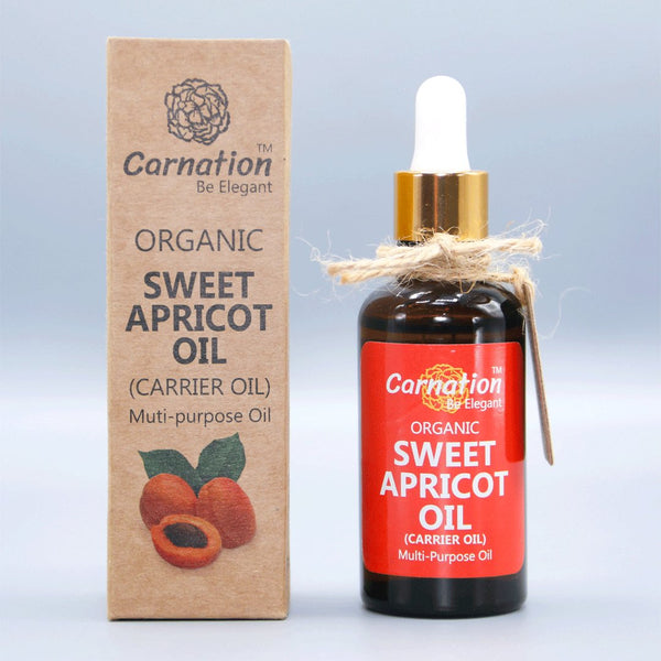 Organic Sweet Apricot Oil, 50ml - Carnation - My Vitamin Store
