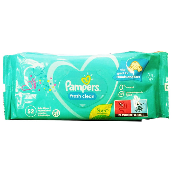 Pampers Fresh Clean Baby Wipes , 52 Ct - My Vitamin Store