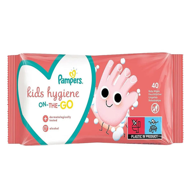 Pampers Kids Hygiene On-The-Go Baby Wipes, 40 Ct - My Vitamin Store