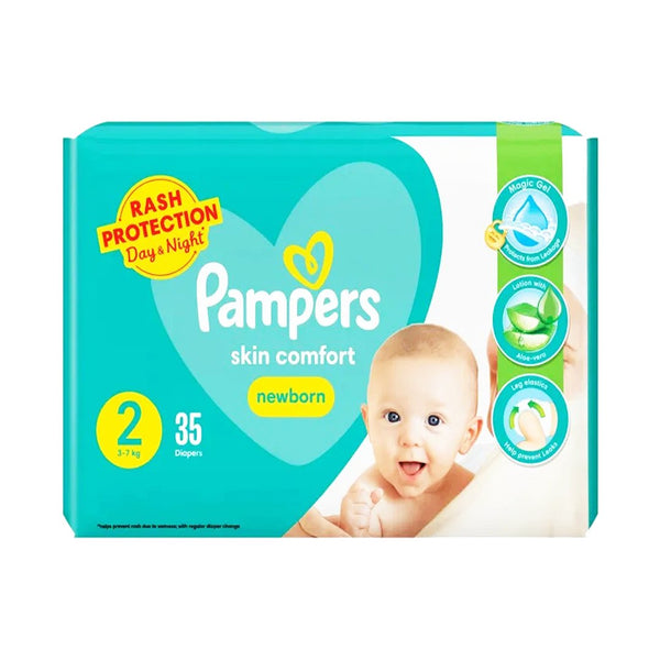 Pampers Skin Comfort Newborn Diapers Size 2 (Mini), 35 Ct - My Vitamin Store