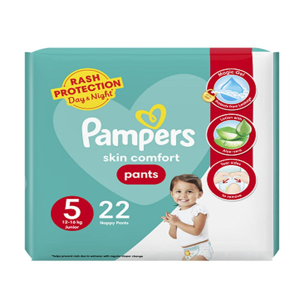 Pampers Skin Comfort Pants Size 5 (Junior), 22 Ct - My Vitamin Store