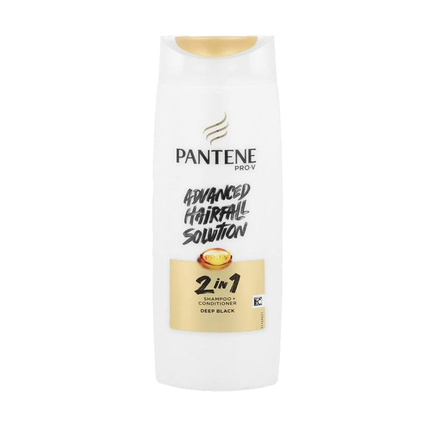 Pantene Advanced Hairfall Solution 2-in-1 Shampoo + Conditioner Deep Black, 185ml - My Vitamin Store
