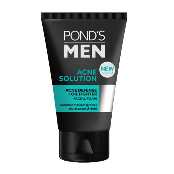 Pond's Men Acne Solution Facial Foam, 100g - My Vitamin Store