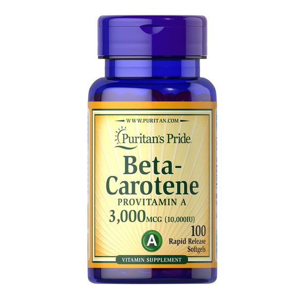 Puritan's Pride Beta-Carotene Provitamin A 3000mcg (10000 IU) - My Vitamin Store