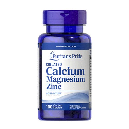 Puritan's Pride Chelated Calcium Magnesium Zinc, 100 Ct - My Vitamin Store
