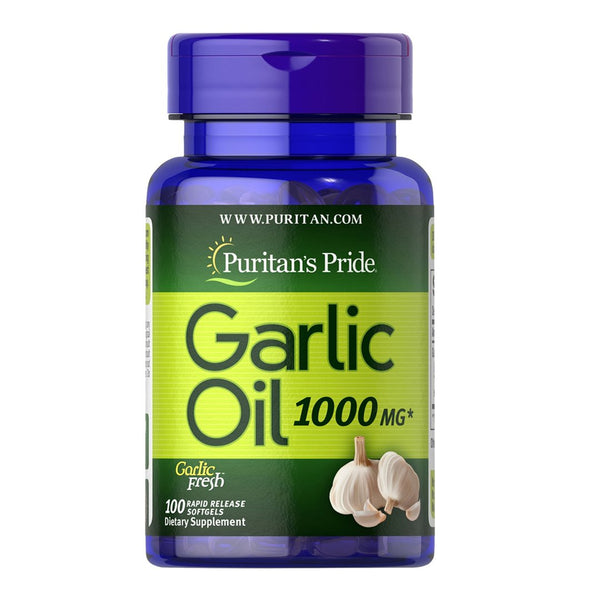 Puritan's Pride Garlic Oil 1000mg, 100 Ct - My Vitamin Store
