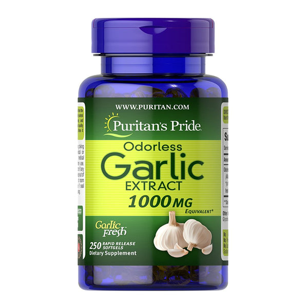 Puritan's Pride Odorless Garlic Extract 1000mg, 250 Ct - My Vitamin Store