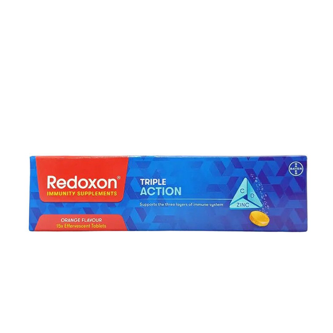 Redoxon Triple Action Tablets (Orange), 15 Ct - Bayer - My Vitamin Store