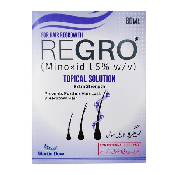 ReGro Topical Hair Solution (Minoxidil 5%), 60ml - Martin Dow - My Vitamin Store