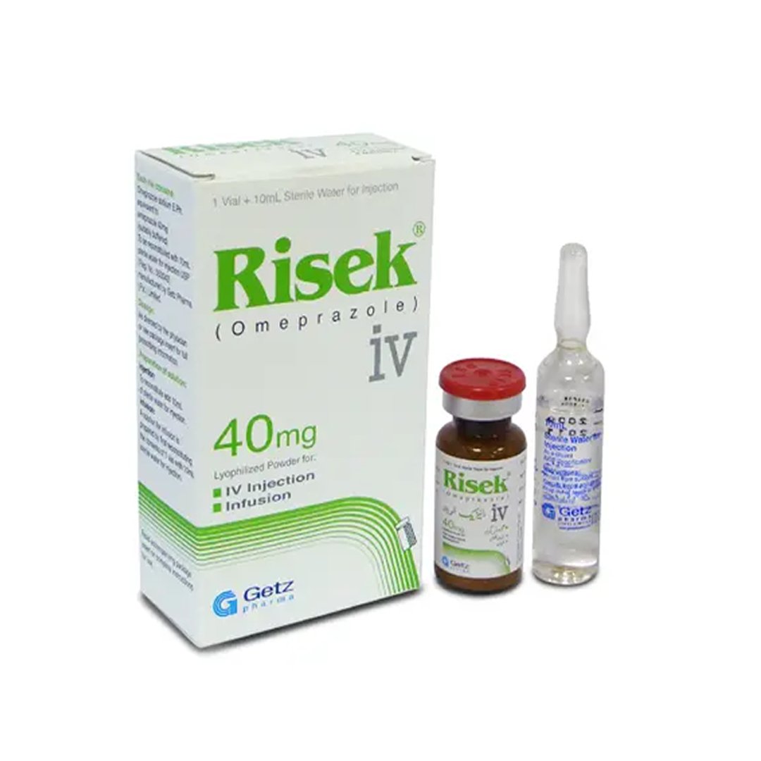 Risek (Omeprazole) Injection 40mg, 1 Ct by Getz Pharma Online in Pakistan | Medicines for Indigestion & Heartburn My Vitamin Store Risek (Omeprazole) Injection 40mg, 1 Ct by Getz Pharma Online in Pakistan | Medicines for Indigestion & Heartburn My Vitamin Store