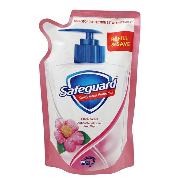 Safeguard Floral Scent Antibacterial Liquid Hand Wash Refill Pouch, 375 ml - My Vitamin Store