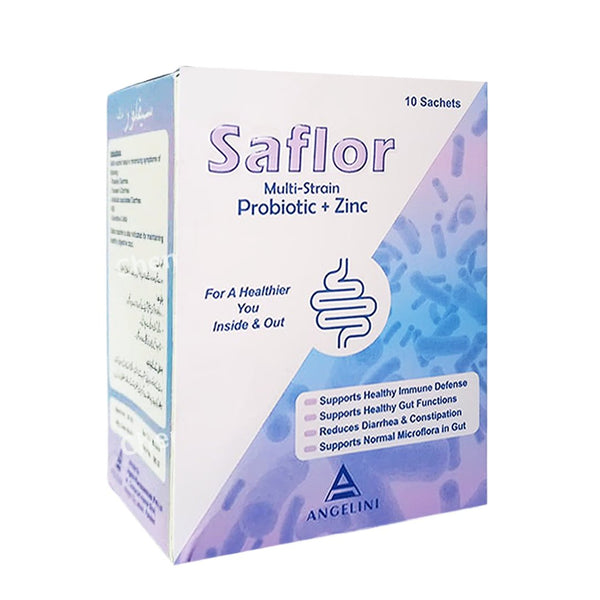 Saflor Multi Strain (Probiotic + Zinc) Sachet, 10 Ct - Angelini - My Vitamin Store