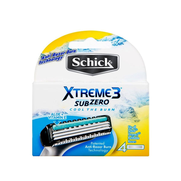 Schick Xtreme 3 Sub Zero Cool The Burn Razor Blade Refill, 4 Ct - My Vitamin Store