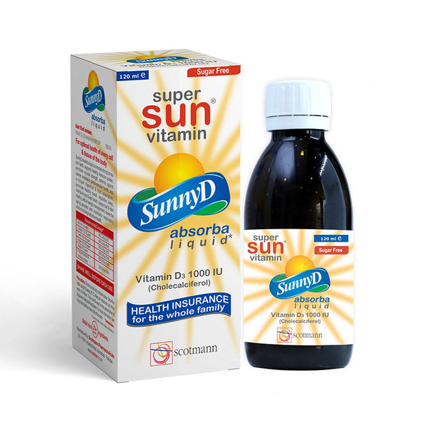 Scotmann SunnyD Absorba Liquid (1000 IU), 120 ml - My Vitamin Store