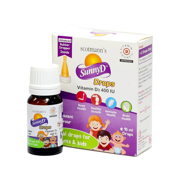 Scotmann SunnyD Drops (Vitamin D3 400 IU), 10ml - My Vitamin Store