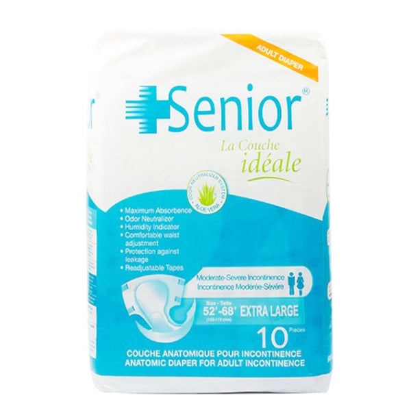 Senior Adult Diapers (Extra Large), 10 Ct - My Vitamin Store