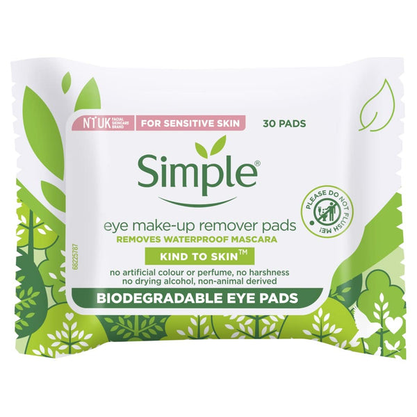 Simple Eye Make-Up Remover Pads, 30 Ct - My Vitamin Store