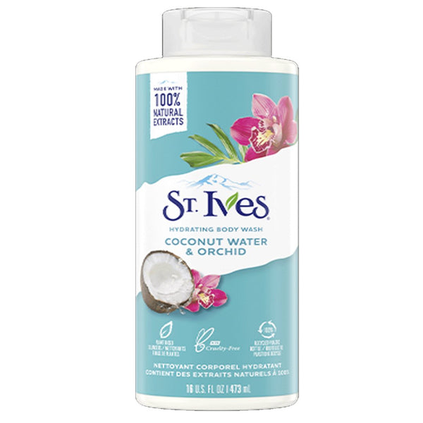 St. Ives Coconut Water & Orchid Hydrating Body Wash, 473ml - My Vitamin Store