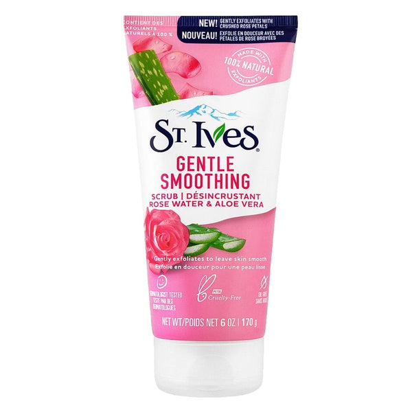 St. Ives Gentle Smoothing Rose Water & Aloe Vera Scrub, 170g - My Vitamin Store