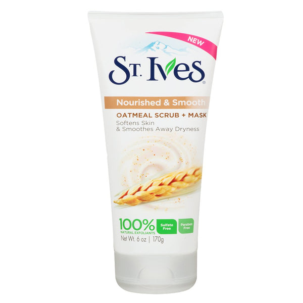 St. Ives Nourished & Smooth Oatmeal Scrub + Mask, 170g - My Vitamin Store
