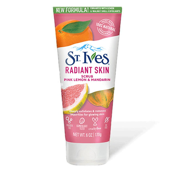 St. Ives Radiant Skin Pink Lemon & Mandarin Orange Face Scrub, 170g - My Vitamin Store