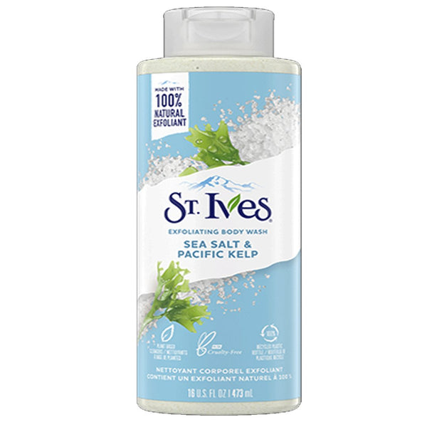 St. Ives Sea Salt & Pacific Kelp Exfoliating Body Wash, 473ml - My Vitamin Store