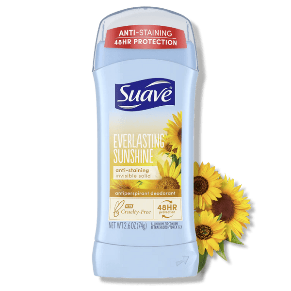 Suave Everlasting Sunshine Anti-Staining Invisible Solid Deodorant Stick, 74g - My Vitamin Store