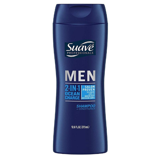 Suave Men 2-In-1 Ocean Charge Shampoo + Conditioner, 373 ml - My Vitamin Store