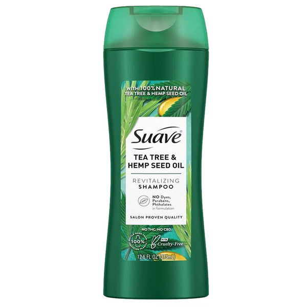 Suave Tea Tree & Hemp Seed Oil Revitalizing Shampoo, 373 ml - My Vitamin Store