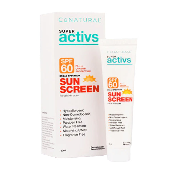 Super Activs Broad Spectrum Sunscreen SPF 60, 30ml - CoNatural - My Vitamin Store