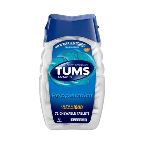 TUMS Chewable Assorted Peppermint Ultra Strength 1000, 72 Ct - My Vitamin Store