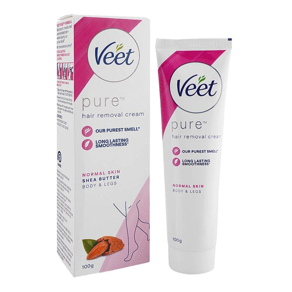 Veet Pure Hair Removal Cream with Shea Butter for Normal Skin, 100g - My Vitamin Store